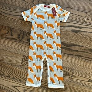 Milkbarn short sleeve footless onesie